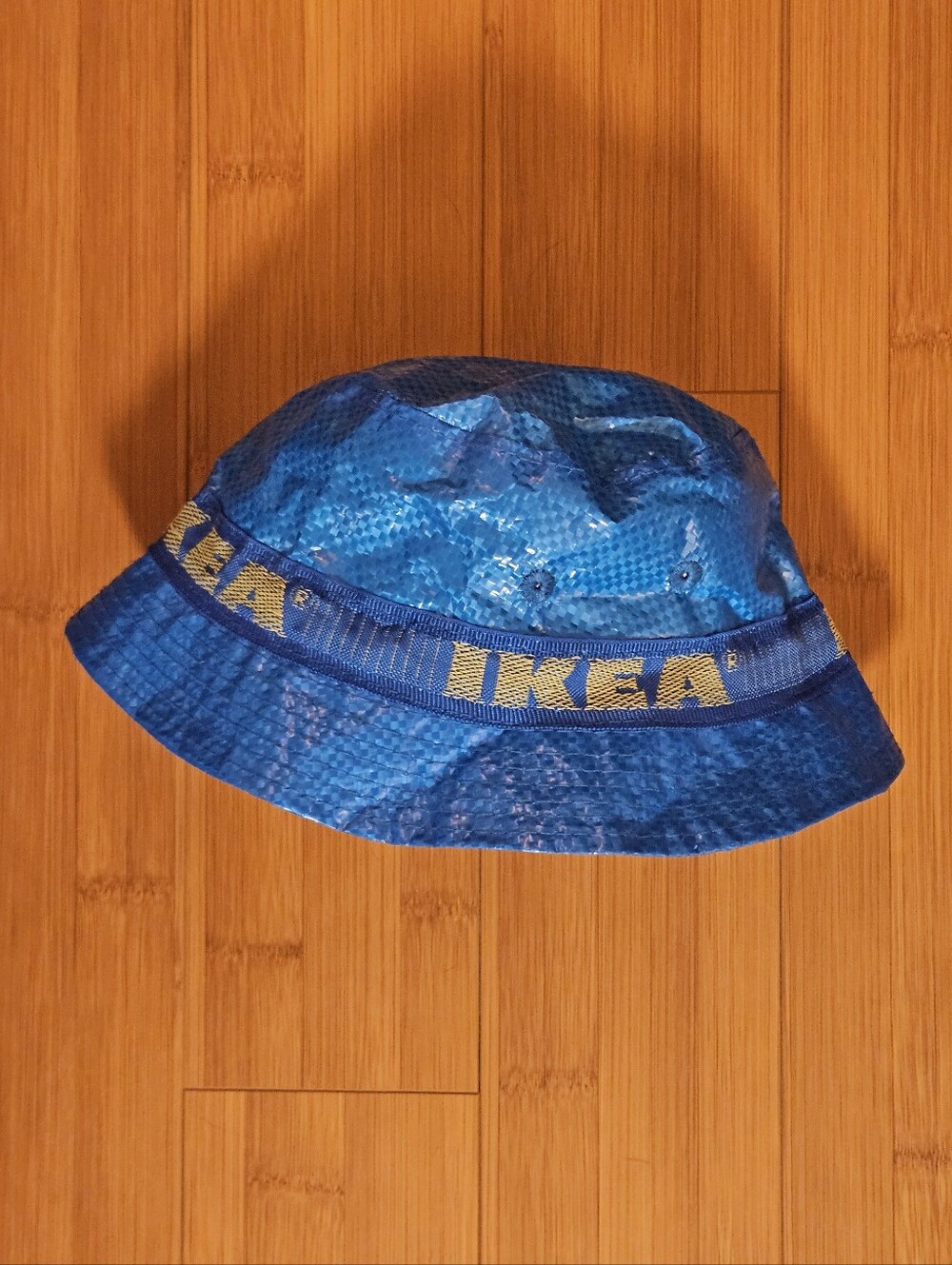 IKEA Bag Blue Bucket Hat with Logo Band Fleece Lined